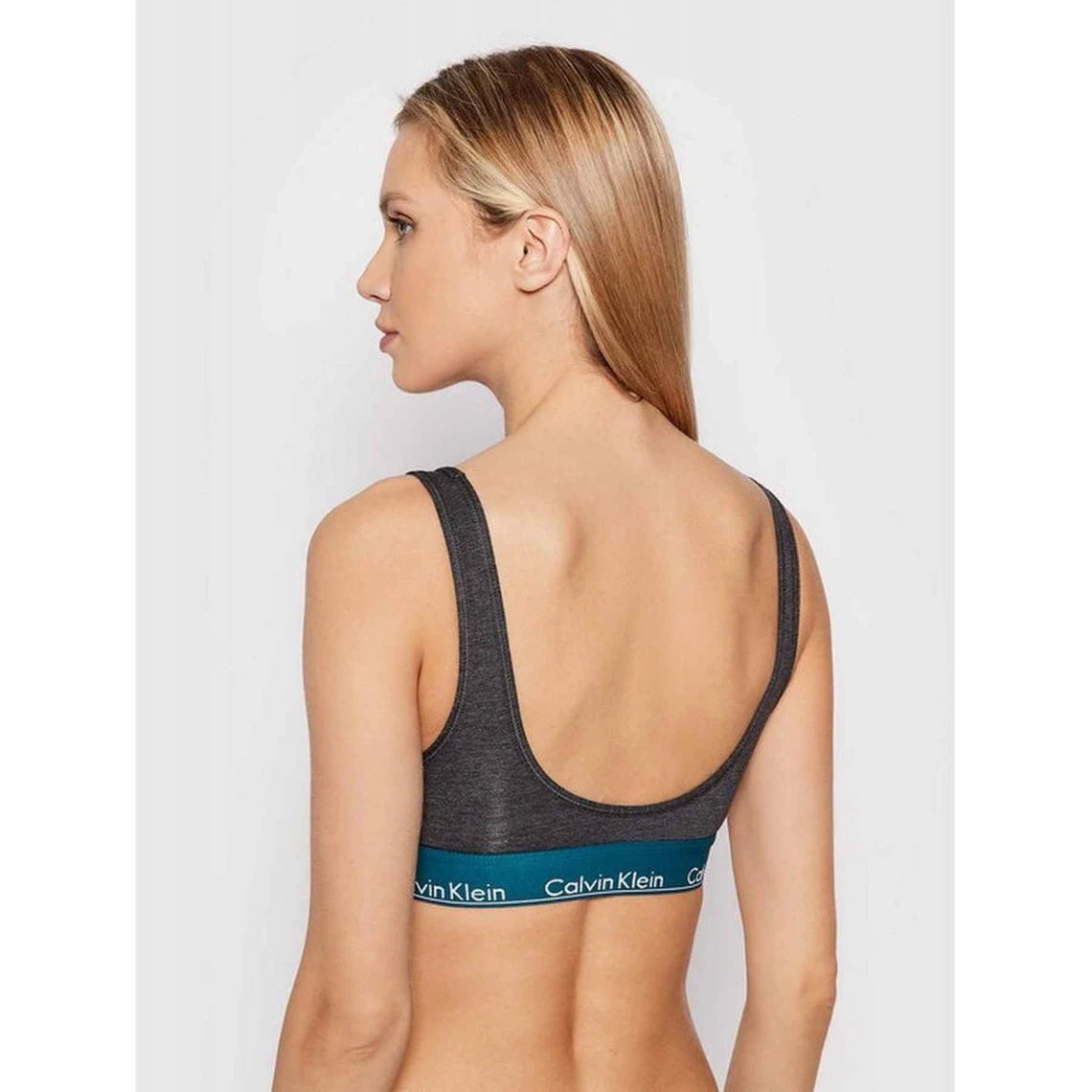 CALVIN KLEIN UNDERWEAR Bralette Logotée Sans Armatures - Gris 3 CALVIN KLEIN UNDERWEAR Bralette Logotée Sans Armatures - Gris – Image 3