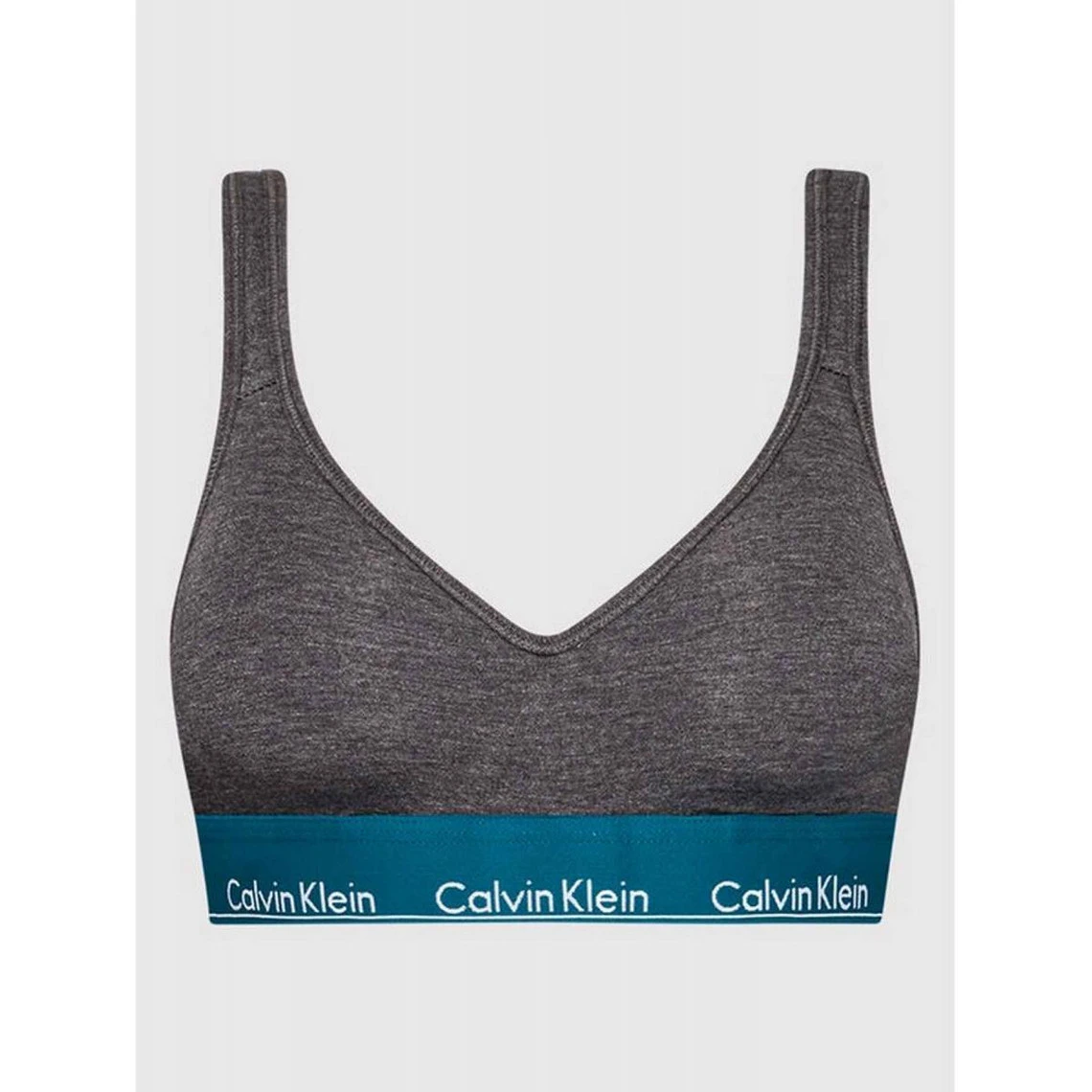 CALVIN KLEIN UNDERWEAR Bralette Logotée Sans Armatures - Gris 2 CALVIN KLEIN UNDERWEAR Bralette Logotée Sans Armatures - Gris – Image 2