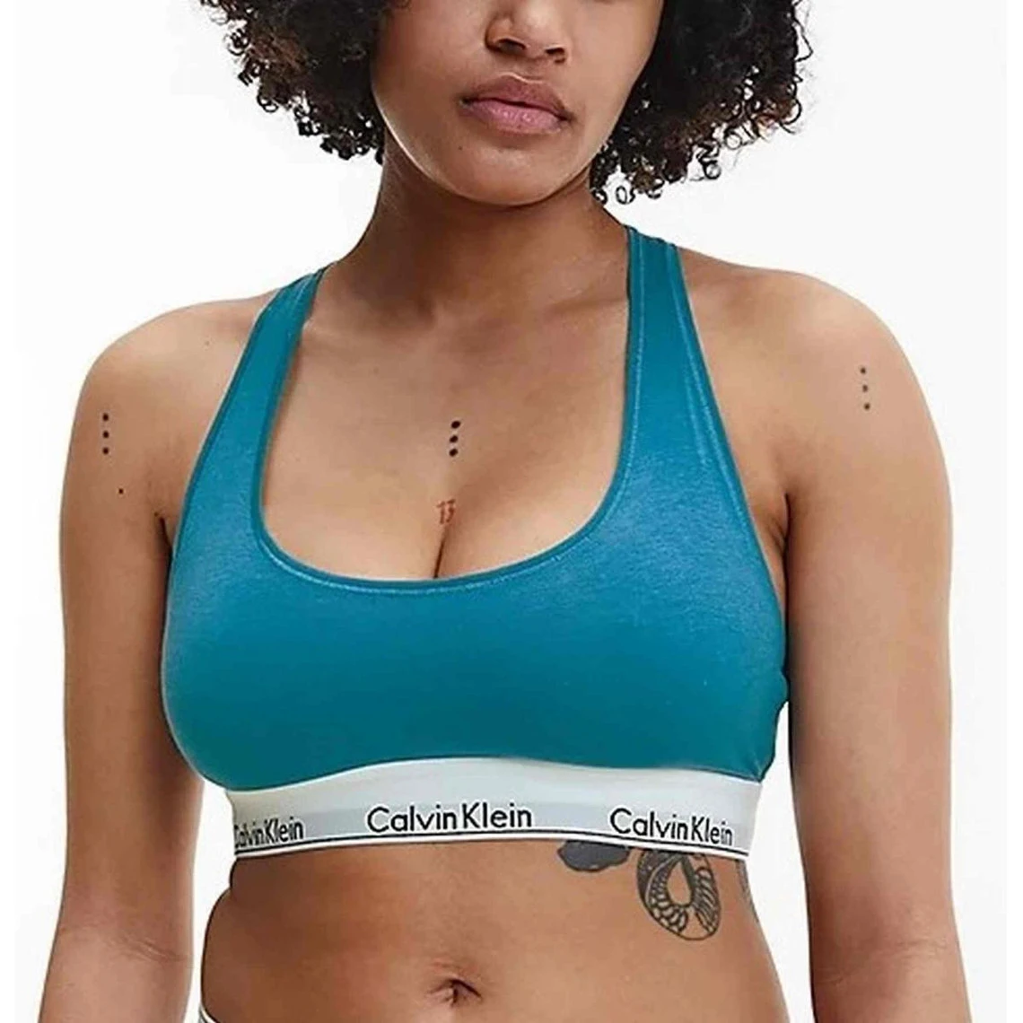 CALVIN KLEIN UNDERWEAR Bralette Sans Armatures - Bleue 2 CALVIN KLEIN UNDERWEAR Bralette Sans Armatures - Bleue – Image 2