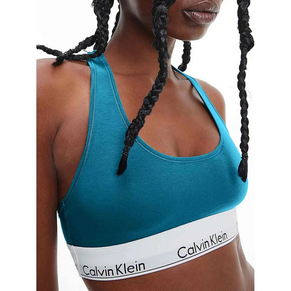 CALVIN KLEIN UNDERWEAR Bralette Sans Armatures - Bleue 4 CALVIN KLEIN UNDERWEAR Bralette Sans Armatures - Bleue – Image 4