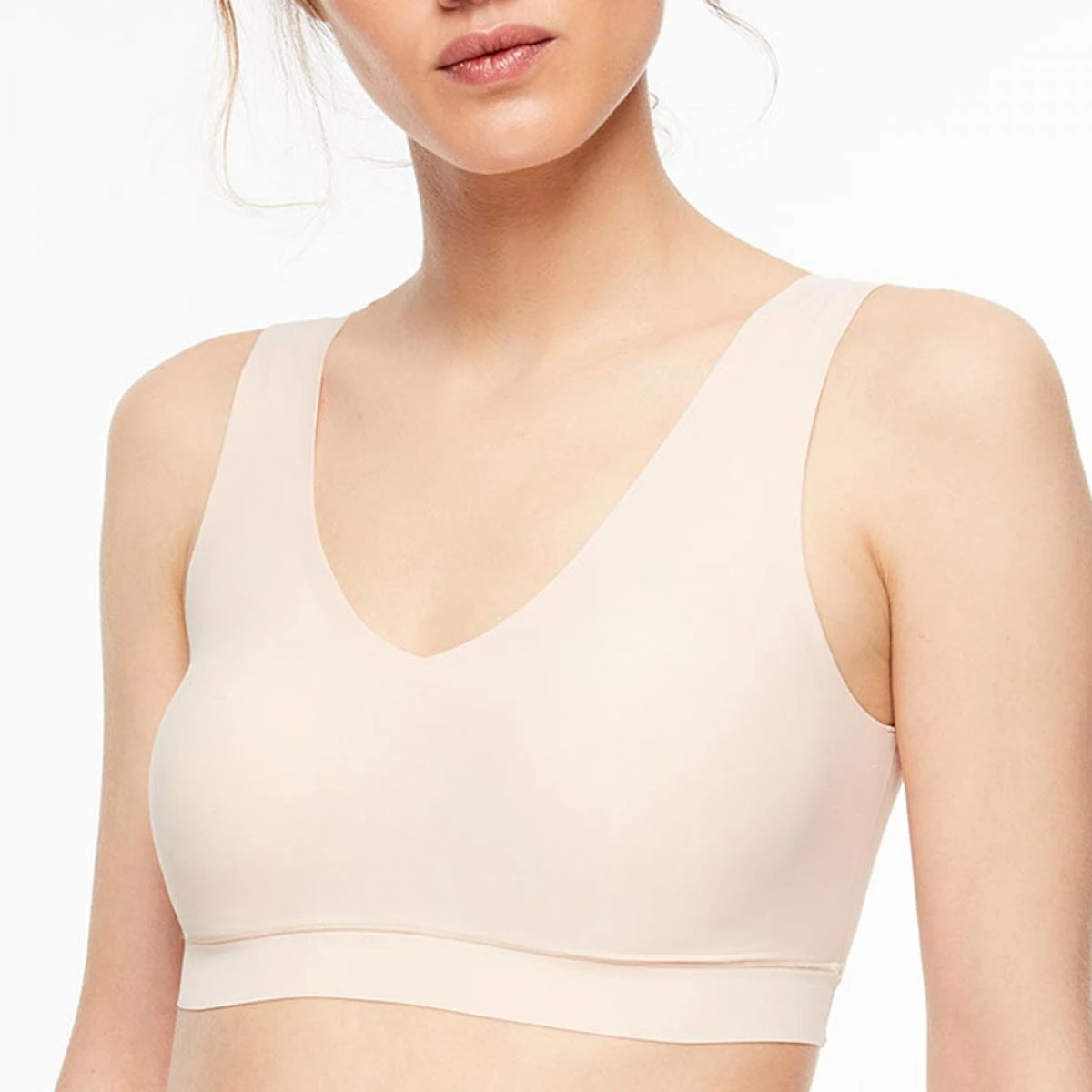 Chantelle Brassière Paddée Sans Armatures Vneck Beige 2 Chantelle Brassière Paddée Sans Armatures Vneck Beige – Image 2