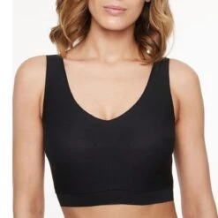 Chantelle Brassière Paddée Sans Armatures Vneck Noire