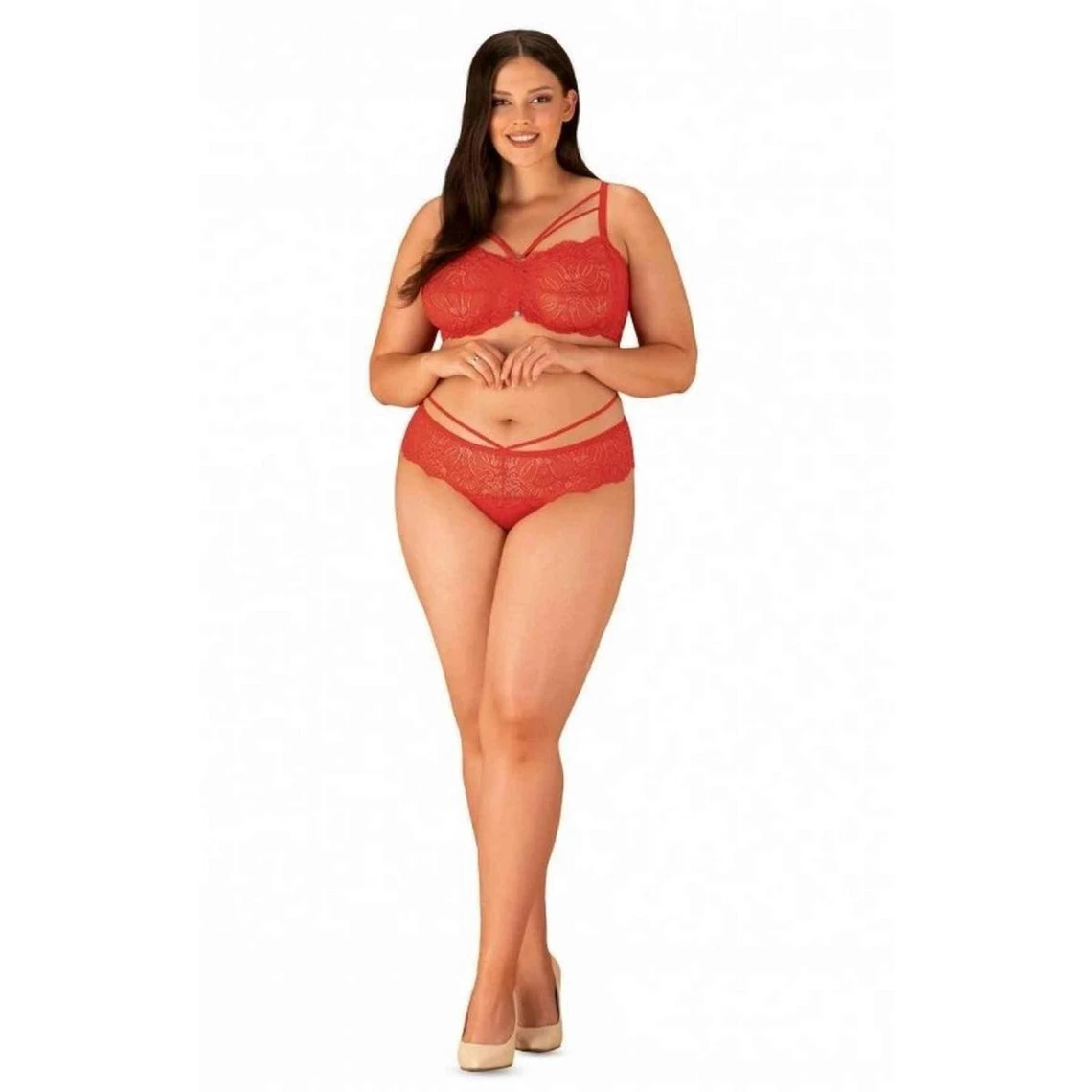 Obsessive Ensemble 2 Pièces - Soutien-gorge Balconnet Et Shorty String - Rouge 4 Obsessive Ensemble 2 Pièces - Soutien-gorge Balconnet Et Shorty String - Rouge – Image 4