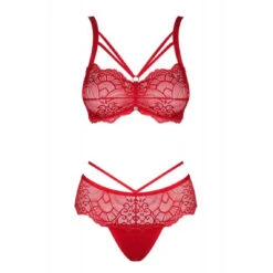 Obsessive Ensemble 2 Pièces - Soutien-gorge Balconnet Et Shorty String - Rouge