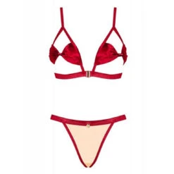 Obsessive Ensemble 2 Pièces - Soutien-gorge Triangle Ouvert Et String - Rouge -Lemon Curve Soldes Magasin ensemble 2 pieces soutien gorge triangle ouvert et string rouge 3374270 1140x1140