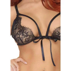 LEG AVENUE Ensemble 3 Pièces - Soutien-gorge à Lanières, Culotte Ouverte Et Serre-tête - Noir -Lemon Curve Soldes Magasin ensemble 3 pieces soutien gorge a lanieres culotte ouverte et serre tete noir 3372430 6 1140x1140