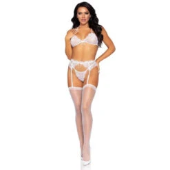 LEG AVENUE Ensemble 3 Pièces - Soutien-gorge Triangle, String Et Porte-jarretelles - Blanc -Lemon Curve Soldes Magasin ensemble 3 pieces soutien gorge triangle string et porte jarretelles blanc 3372466 5 1140x1140