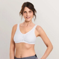 Amoena Soutien-gorge Sans Armatures - Ouvert Devant - Blanc