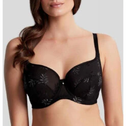 Panache Soutien-gorge Balconnet Armatures En Tulle Brodé - Noir