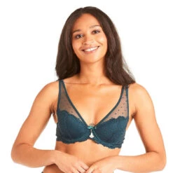 Soutien-gorge Corbeille Armatures En Dentelle Bleu