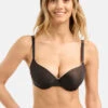 Soutien-Gorge Corbeille Coques Armatures Noir