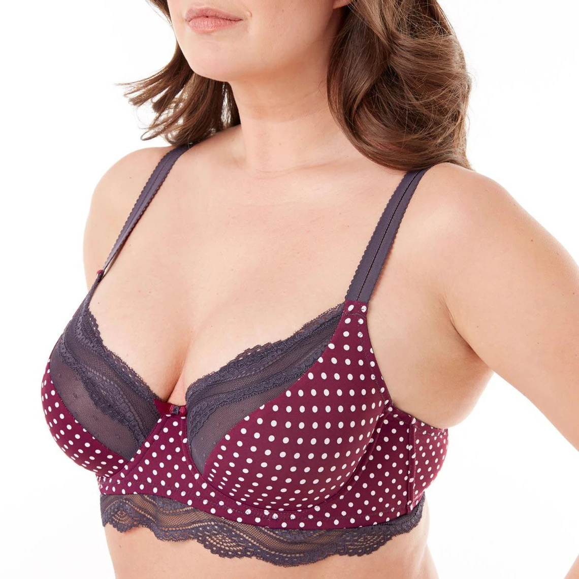 Soutien-gorge Grand Maintien C, D Et E Bordeaux/gris Dali POMM'POIRE - Bordeaux 1 Soutien-gorge Grand Maintien C, D Et E Bordeaux/gris Dali POMM'POIRE - Bordeaux