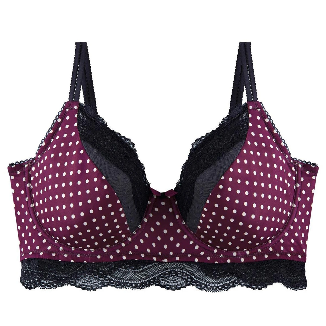 Soutien-gorge Grand Maintien C, D Et E Bordeaux/gris Dali POMM'POIRE - Bordeaux 2 Soutien-gorge Grand Maintien C, D Et E Bordeaux/gris Dali POMM'POIRE - Bordeaux – Image 2