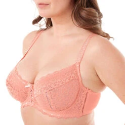 Soutien-gorge Grand Maintien C, D Et E Pêche Clair Elena POMM'POIRE - Rose