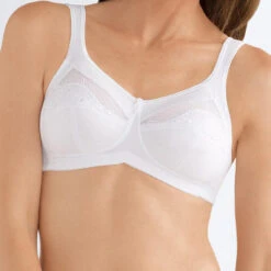 Amoena Soutien Gorge - Post Opératoire Avec Poches - Sans Armatures - Blanc