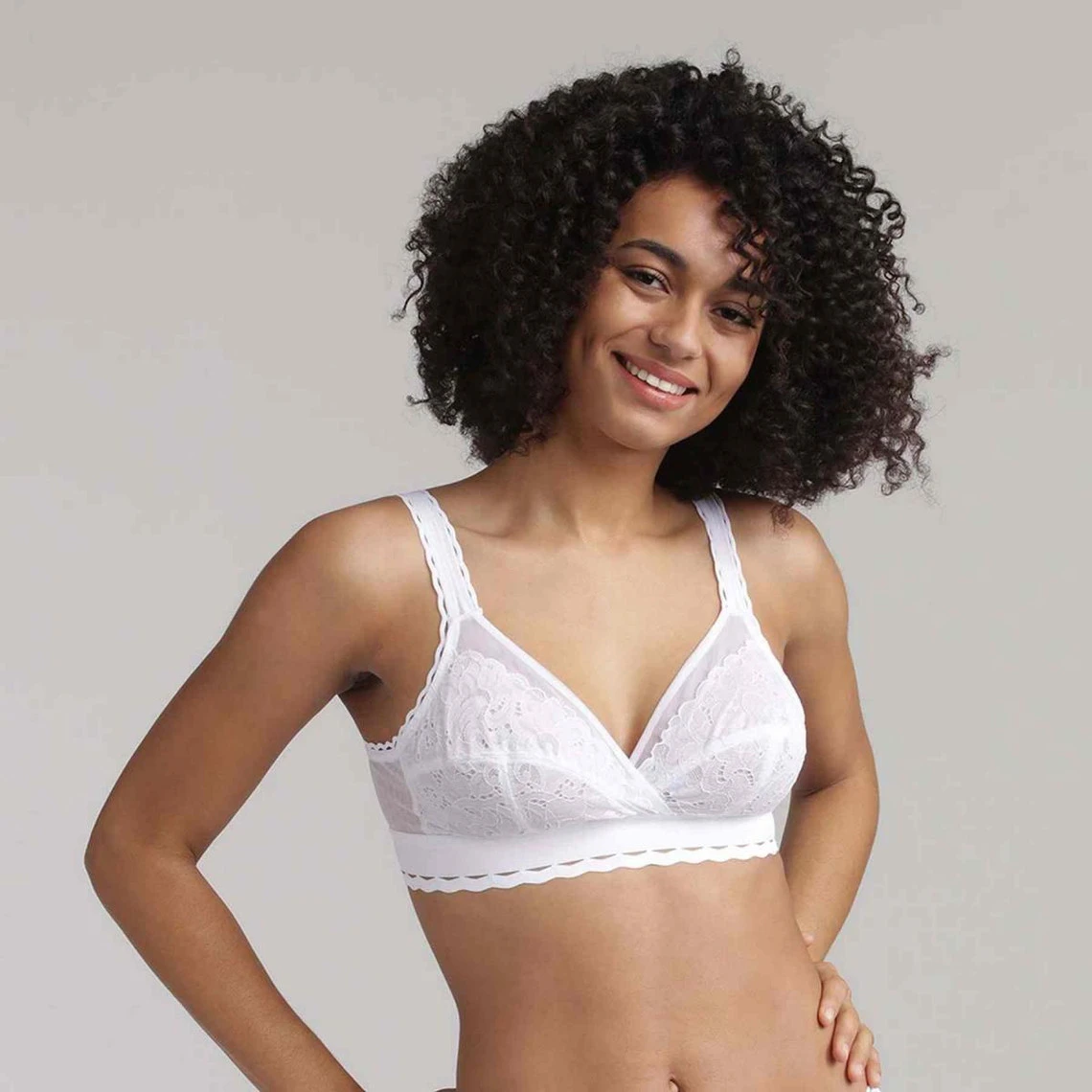 Playtex Soutien-gorge Dentelle Sans Armatures Blanc 2 Playtex Soutien-gorge Dentelle Sans Armatures Blanc – Image 2