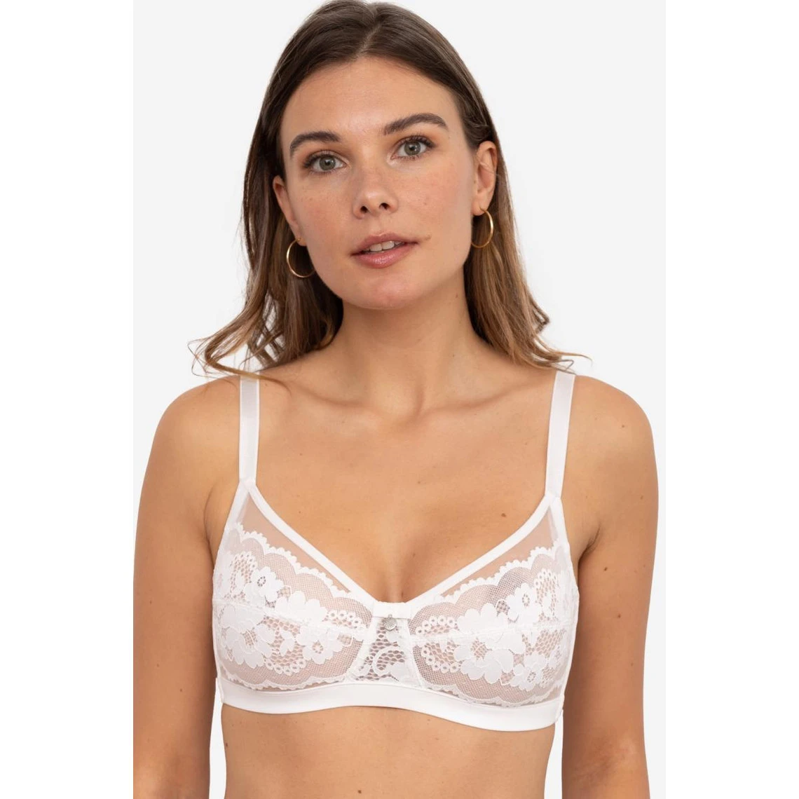 Soutien Gorge Sans Armatures Dentelle - Ivoire 2 Soutien Gorge Sans Armatures Dentelle - Ivoire – Image 2