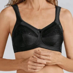 Amoena Soutien Gorge - Post Opératoire Avec Poches - Sans Armatures - Noir