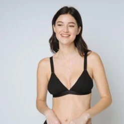 Soutien Gorge Triangle En Maille Côtelée