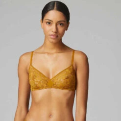 Soutien-gorge Triangle Sans Armatures Jaune