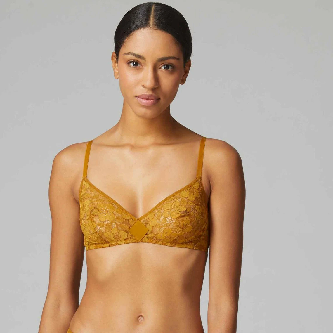 Soutien-gorge Triangle Sans Armatures Jaune 1 Soutien-gorge Triangle Sans Armatures Jaune