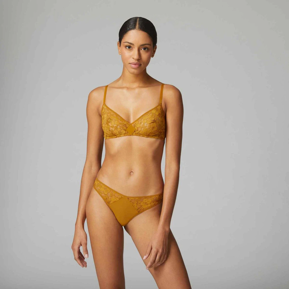 Soutien-gorge Triangle Sans Armatures Jaune 4 Soutien-gorge Triangle Sans Armatures Jaune – Image 4
