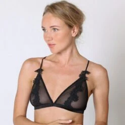 Triangle Bi-maière Dentelle Noir